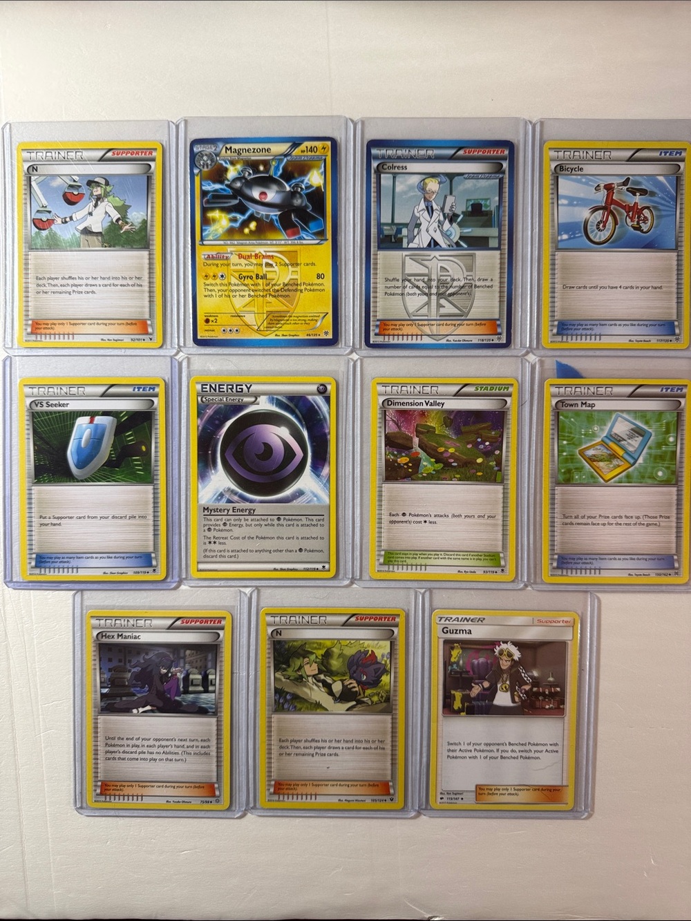 Pokemon Yellow-Bordered Trainer & Energy Card Lot years 2014-2017